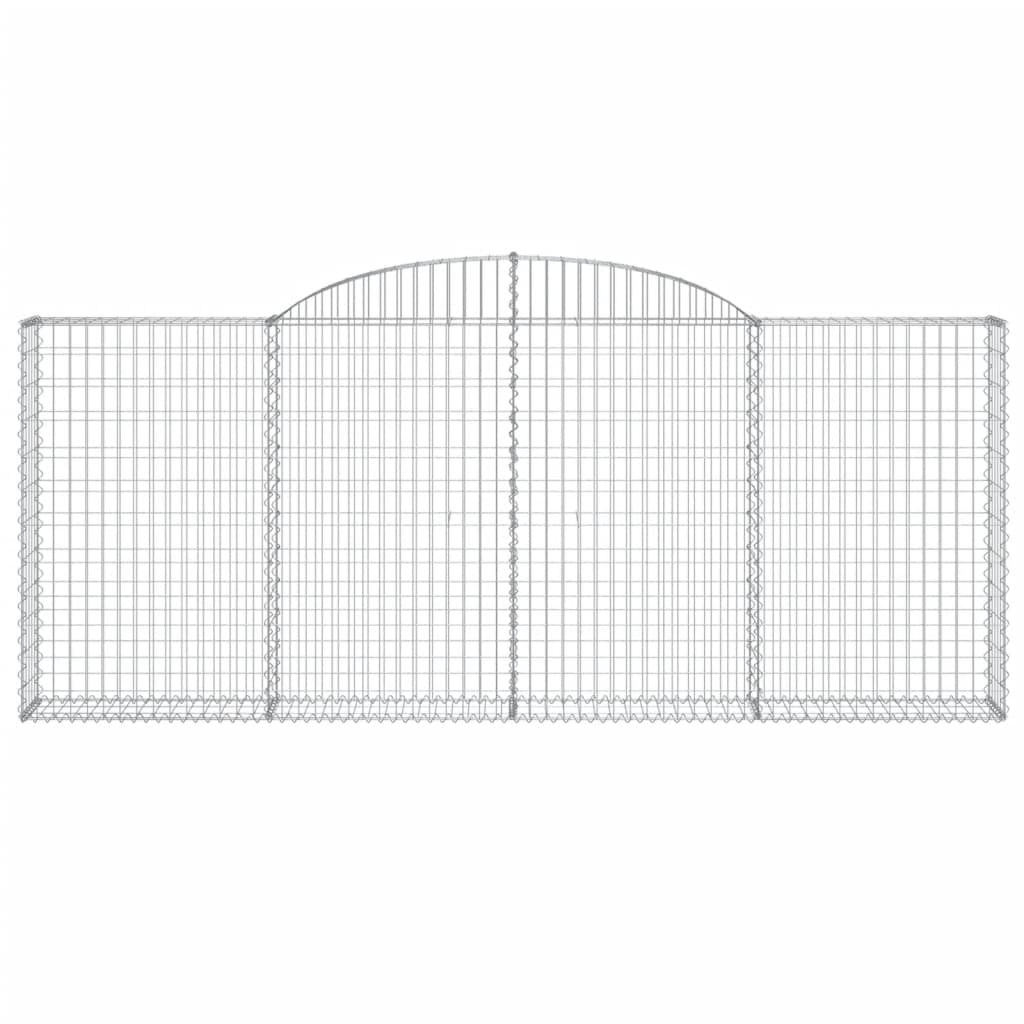 Gabionkurver buede 5 stk 300x30x120/140 cm galvanisert jern