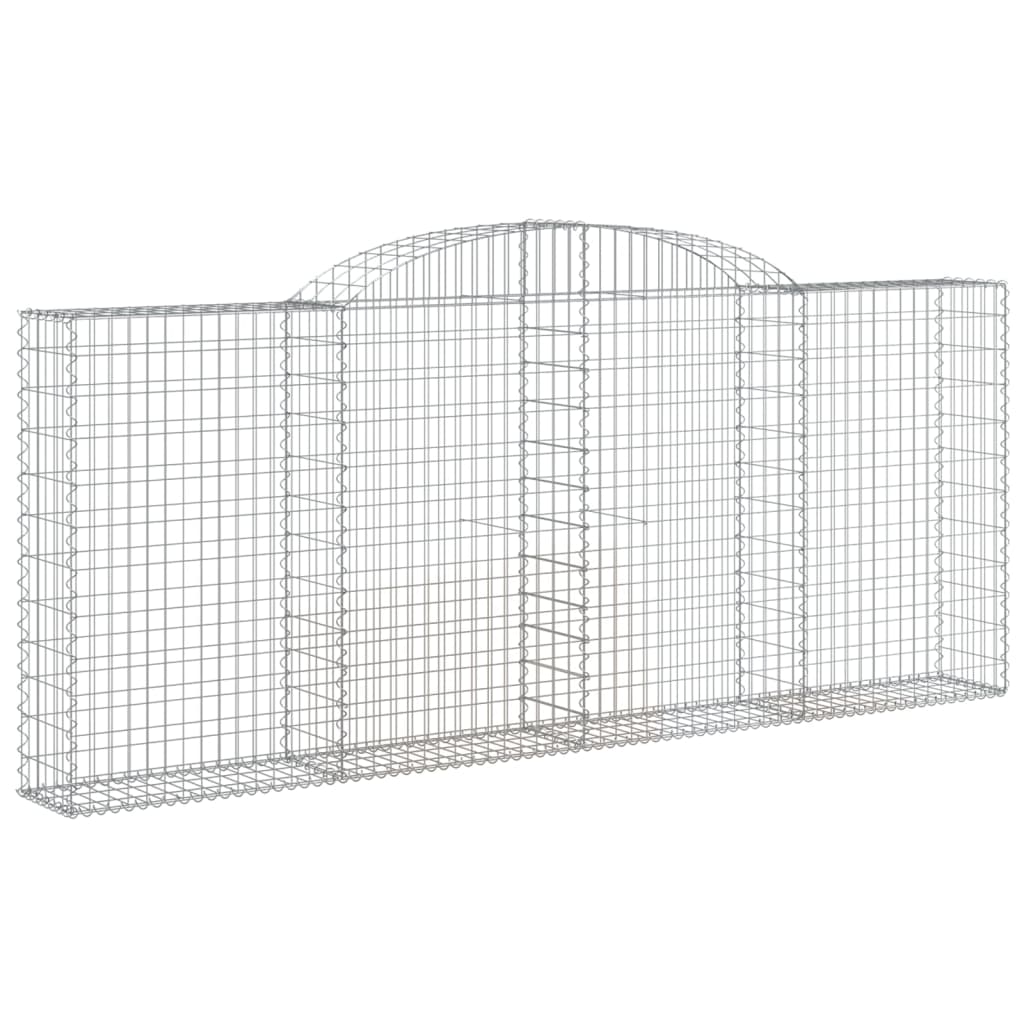 Gabionkurver buede 6 stk 300x30x120/140 cm galvanisert jern