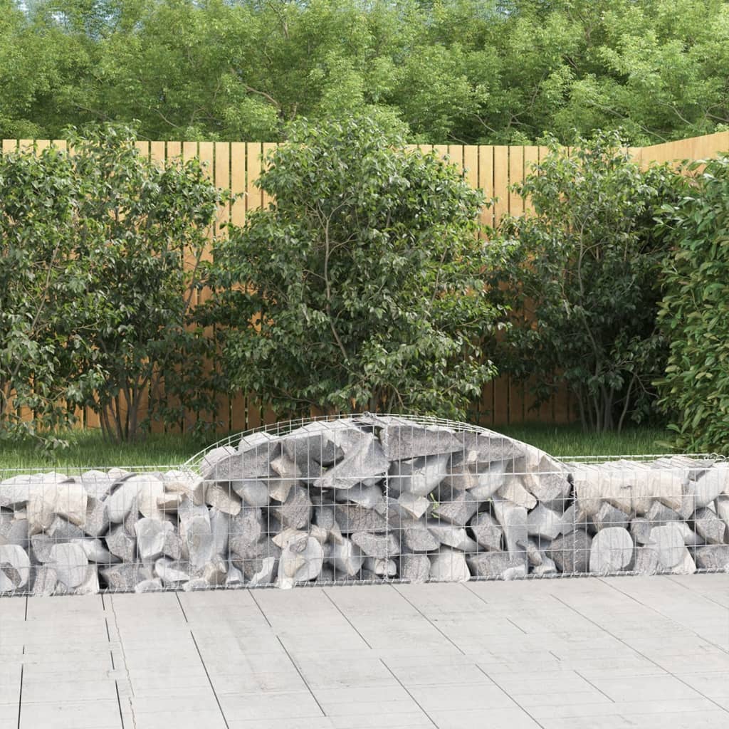 Gabionkurver buede 10 stk 300x50x40/60 cm galvanisert jern