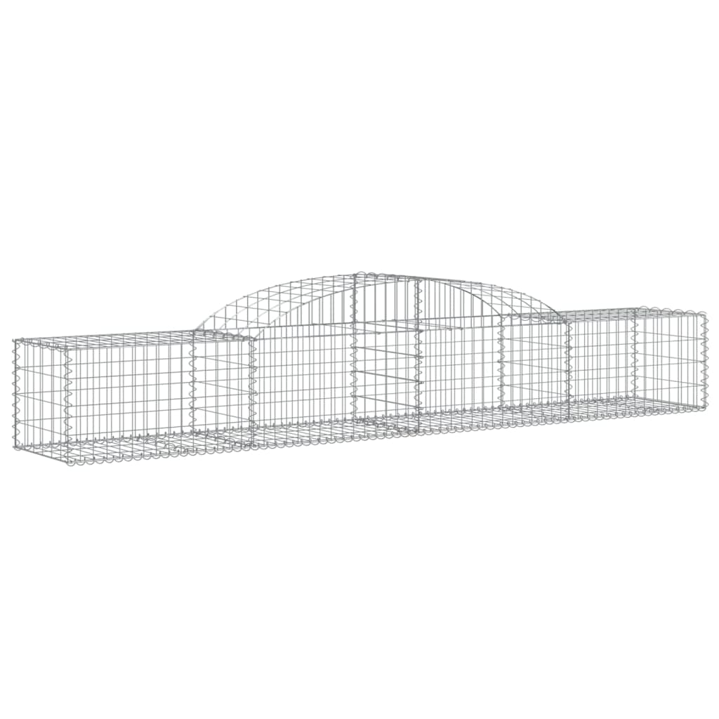 Gabionkurver buede 12 stk 300x50x40/60 cm galvanisert jern