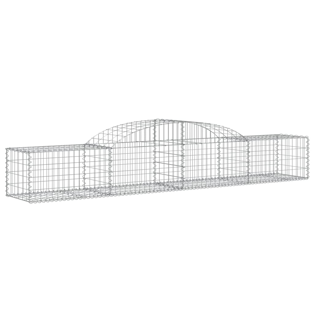 Gabionkurver buede 17 stk 300x50x40/60 cm galvanisert jern