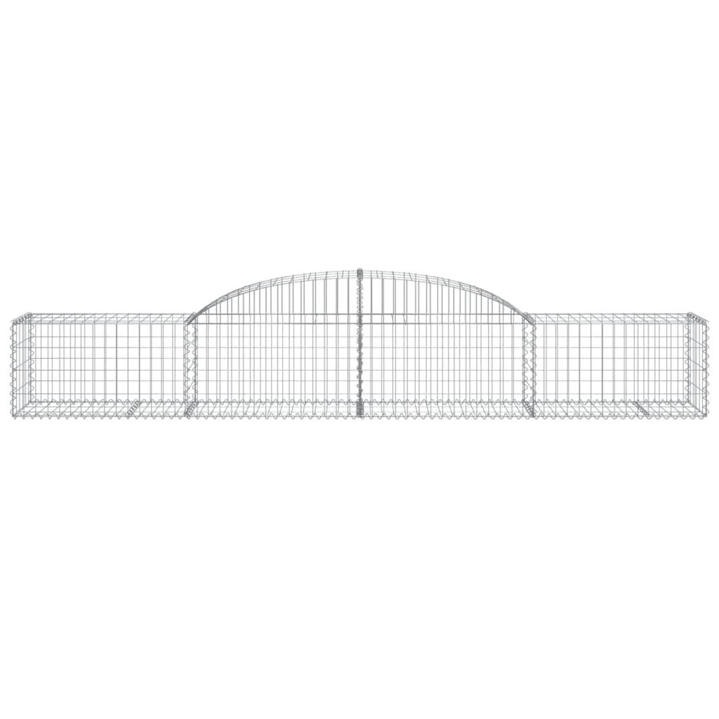 Gabionkurver buede 17 stk 300x50x40/60 cm galvanisert jern