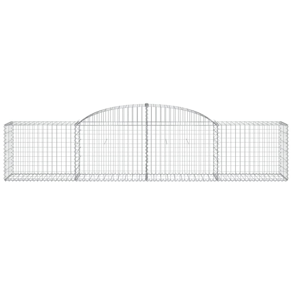 Gabionkurver buede 9 stk 300x50x60/80 cm galvanisert jern