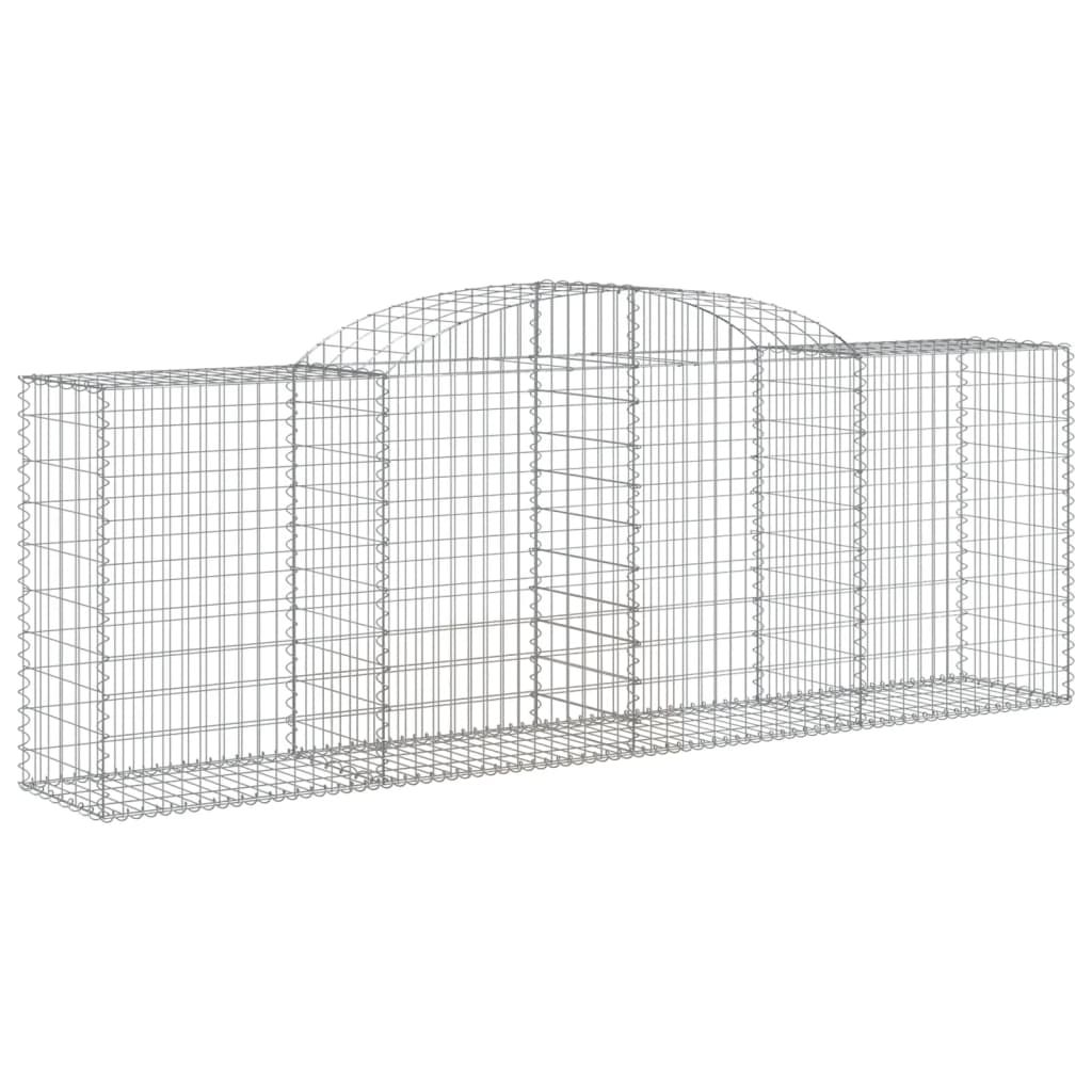 Gabionkurver buede 10 stk 300x50x100/120 cm galvanisert jern