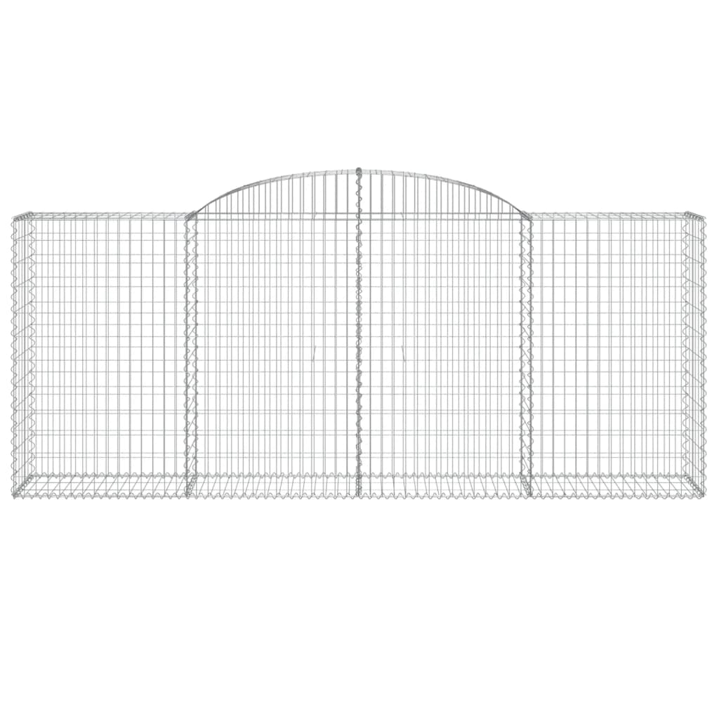 Gabionkurver buede 5 stk 300x50x120/140 cm galvanisert jern