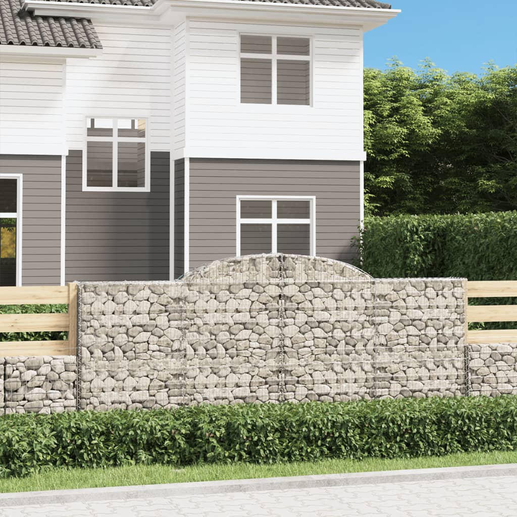 Gabionkurver buede 12 stk 300x50x120/140 cm galvanisert jern