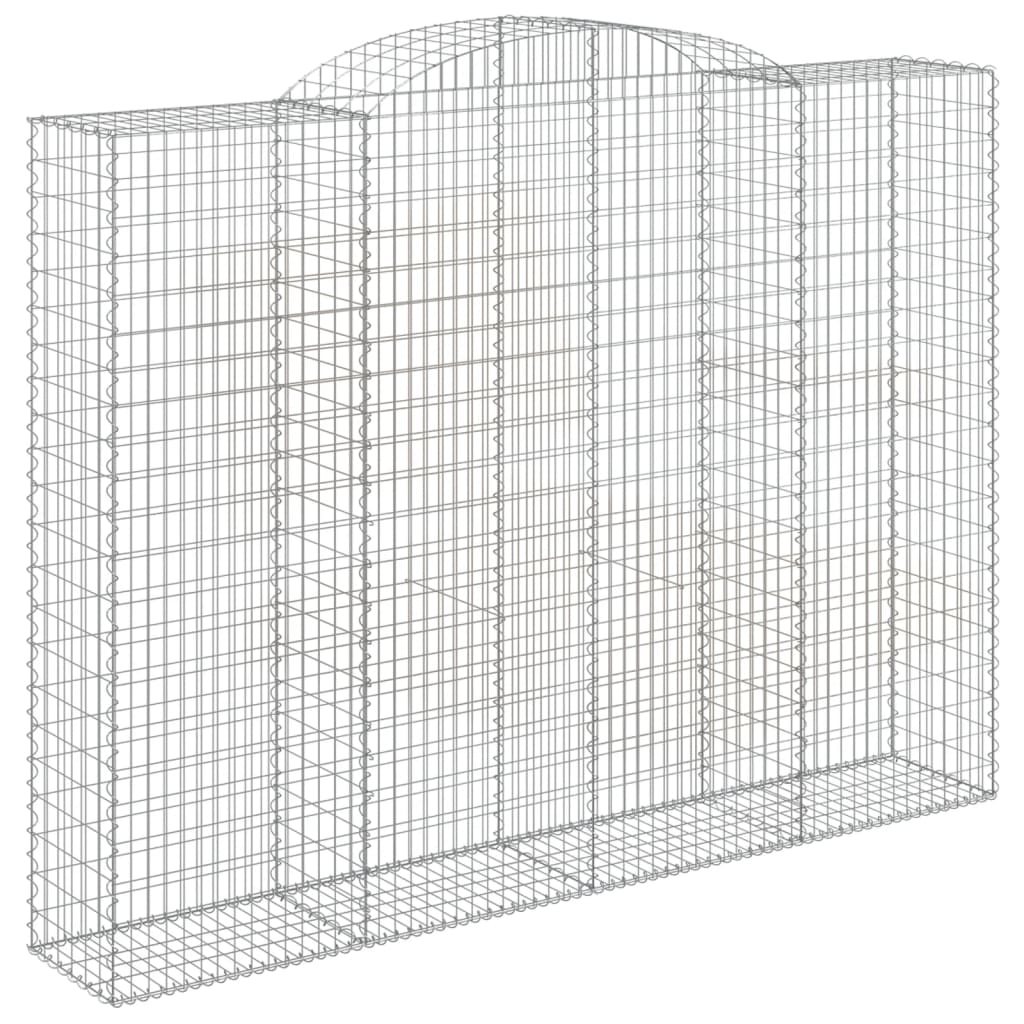 Gabionkurver buede 6 stk 300x50x220/240 cm galvanisert jern