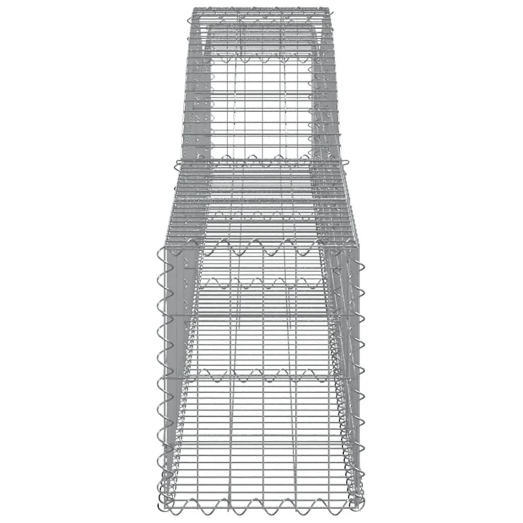 Gabionkurver buede 2 stk 400x30x40/60 cm galvanisert jern