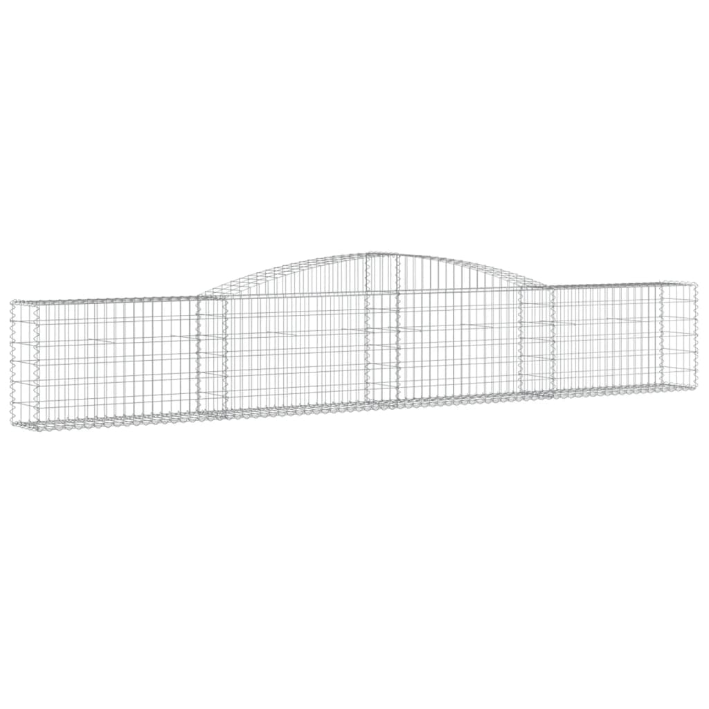 Gabionkurver buede 7 stk 400x30x60/80 cm galvanisert jern