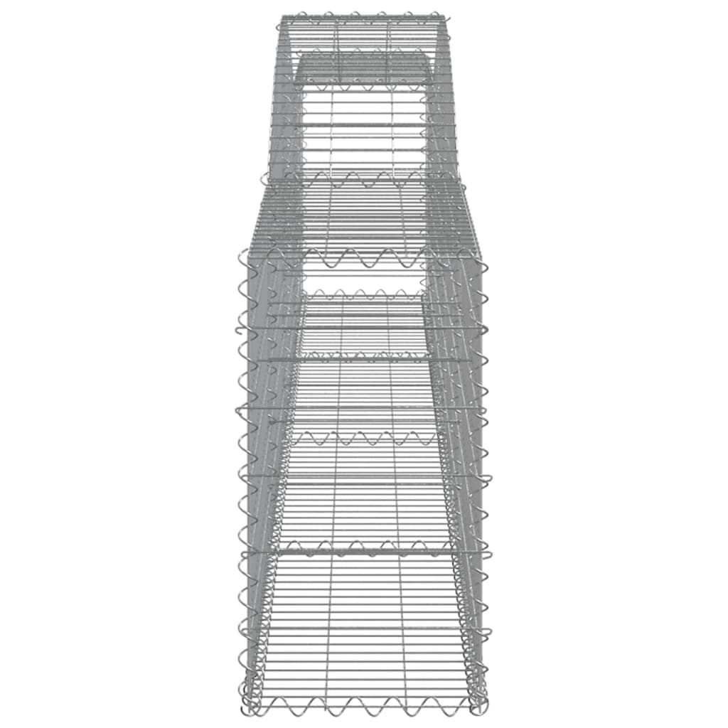 Gabionkurver buede 15 stk 400x30x60/80 cm galvanisert jern