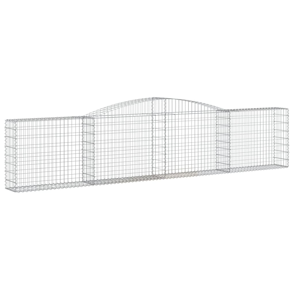 Gabionkurver buede 8 stk 400x30x80/100 cm galvanisert jern