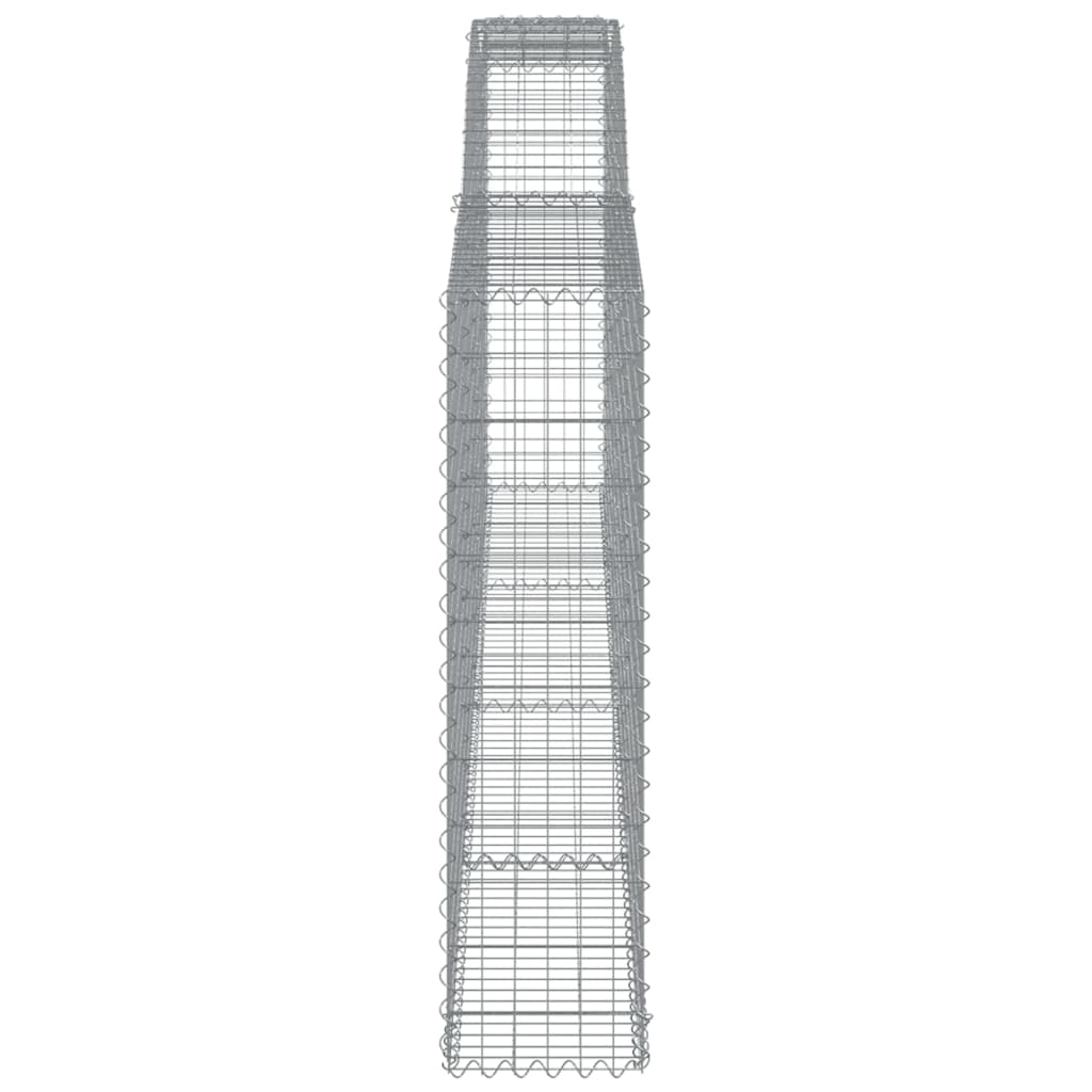 Gabionkurver buede 8 stk 400x30x120/140 cm galvanisert jern