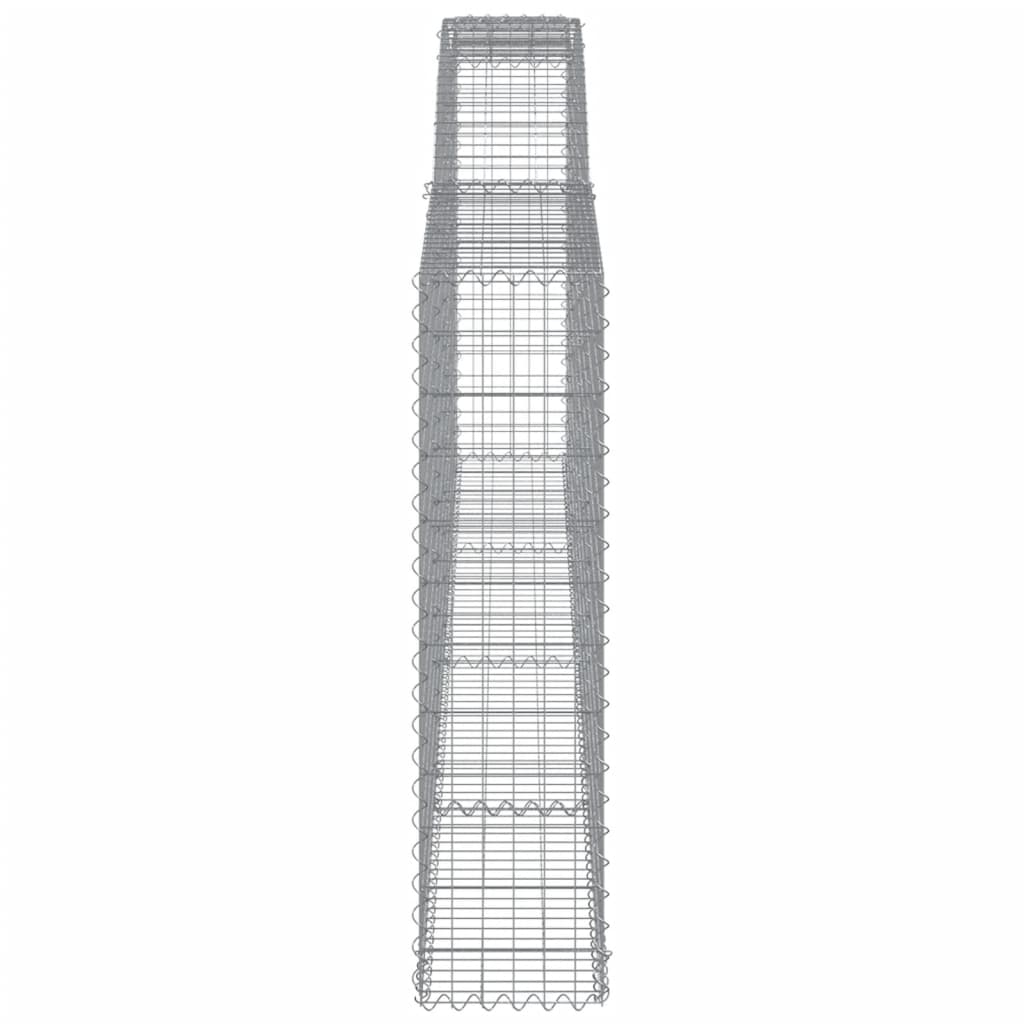 Gabionkurver buede 10 stk 400x30x120/140 cm galvanisert jern
