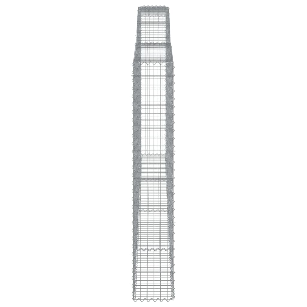 Gabionkurver buede 5 stk 400x30x180/200 cm galvanisert jern