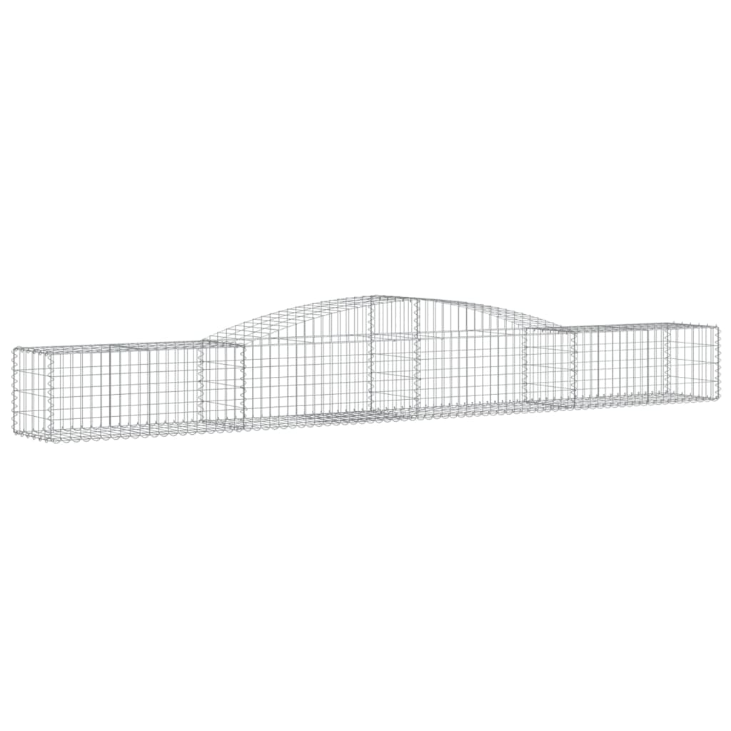 Gabionkurver buede 15 stk 400x50x40/60 cm galvanisert jern
