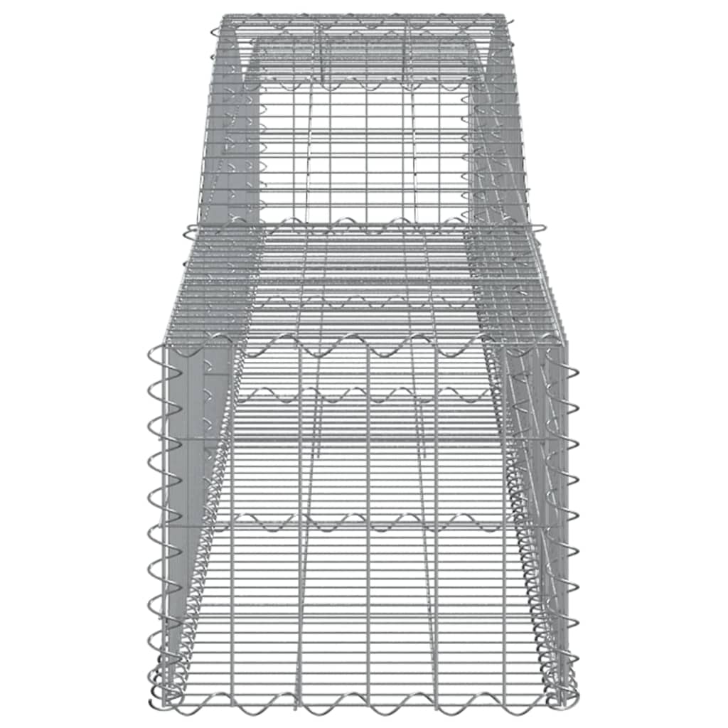 Gabionkurver buede 15 stk 400x50x40/60 cm galvanisert jern