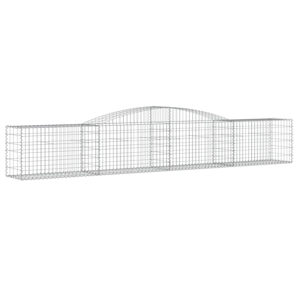 Gabionkurver buede 5 stk 400x50x60/80 cm galvanisert jern