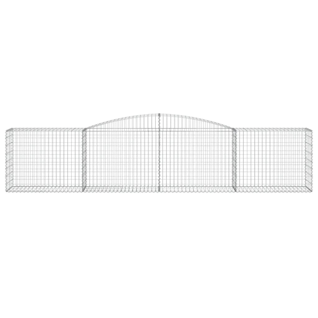 Gabionkurver buede 6 stk 400x50x80/100 cm galvanisert jern