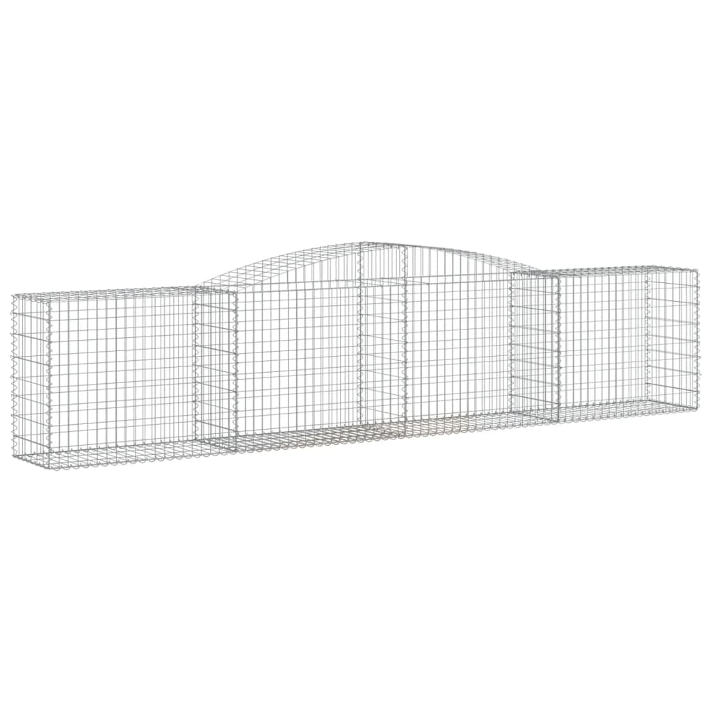 Gabionkurver buede 9 stk 400x50x80/100 cm galvanisert jern
