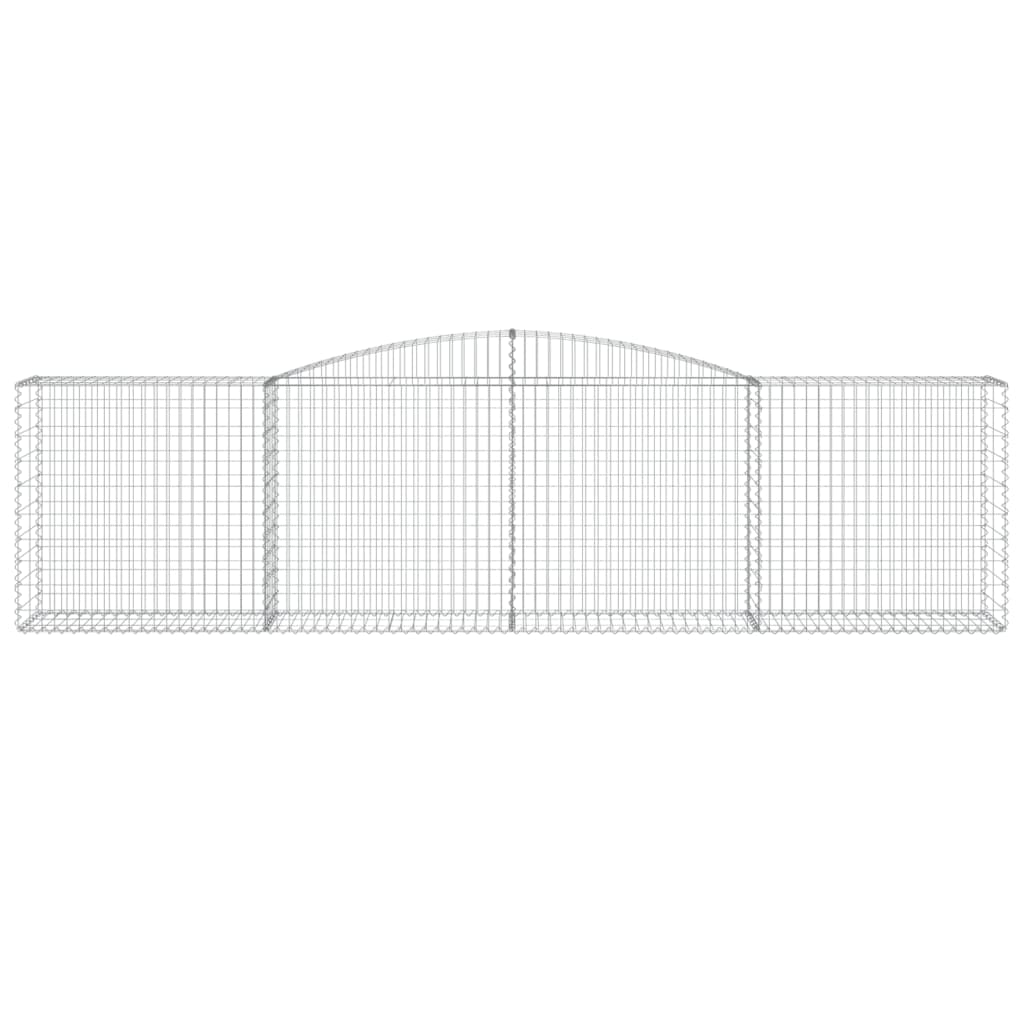 Gabionkurver buede 4 stk 400x50x100/120 cm galvanisert jern