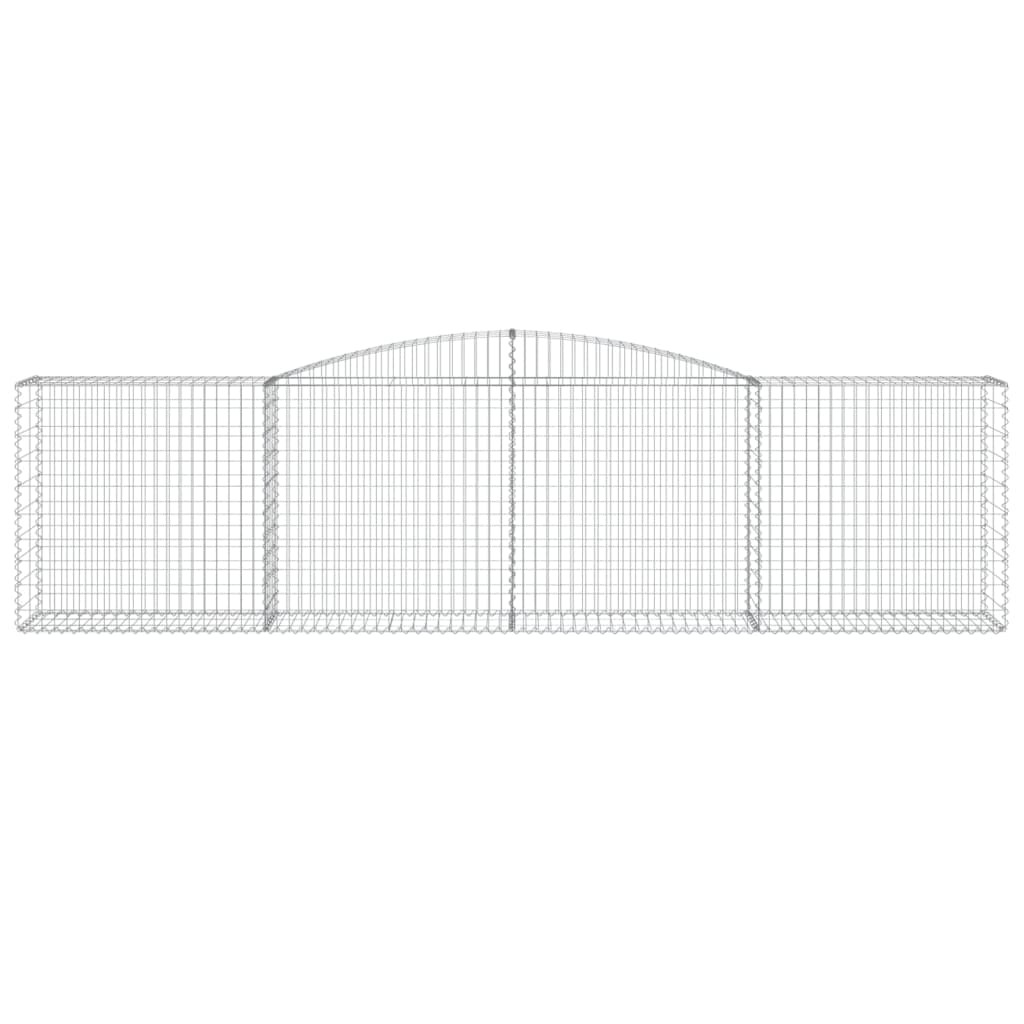 Gabionkurver buede 6 stk 400x50x100/120 cm galvanisert jern