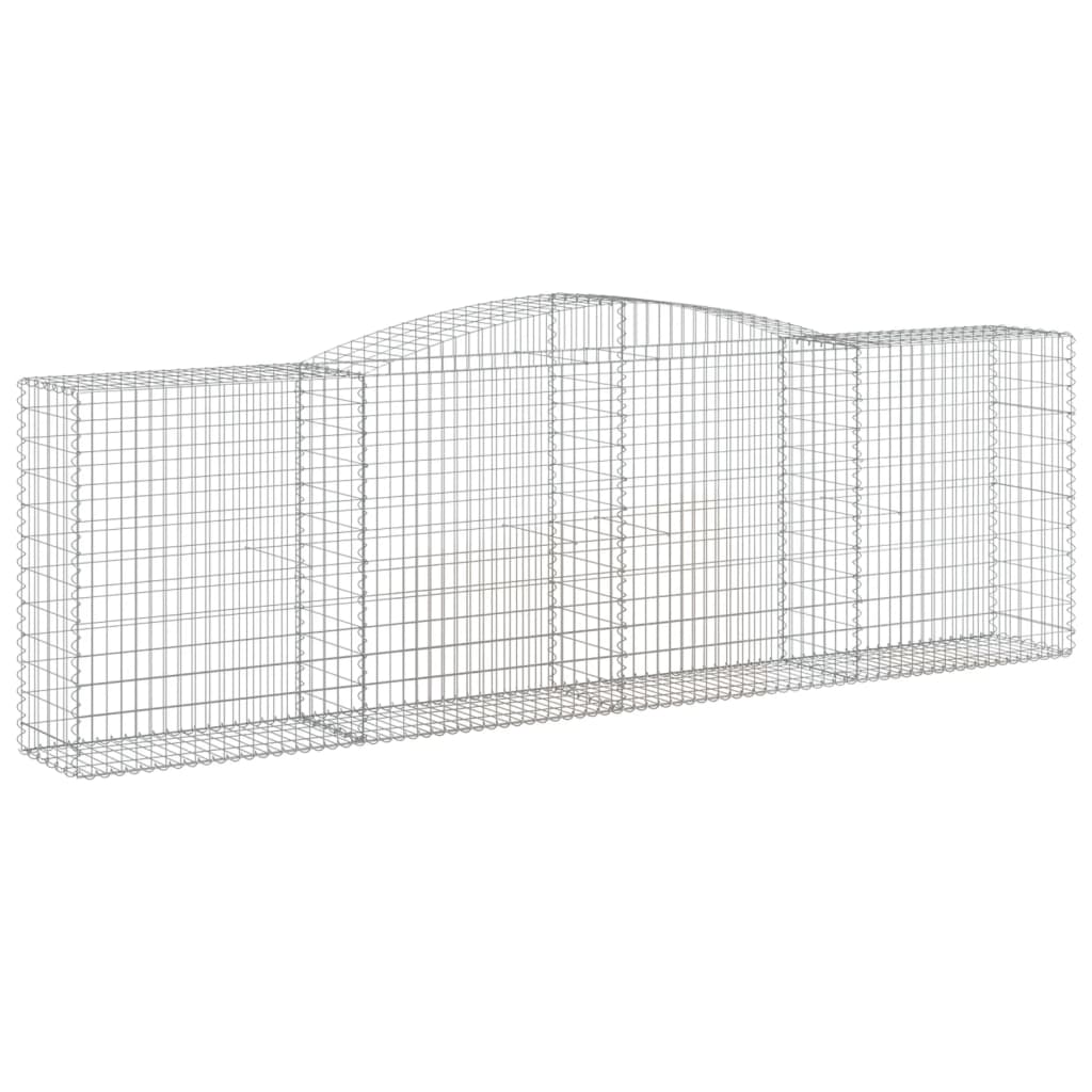 Gabionkurver buede 10 stk 400x50x120/140 cm galvanisert jern