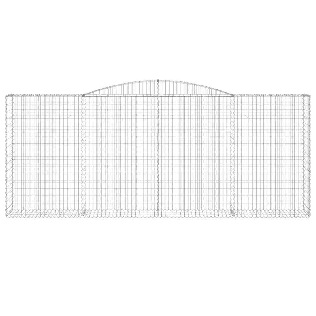 Gabionkurver buede 2 stk 400x50x160/180 cm galvanisert jern