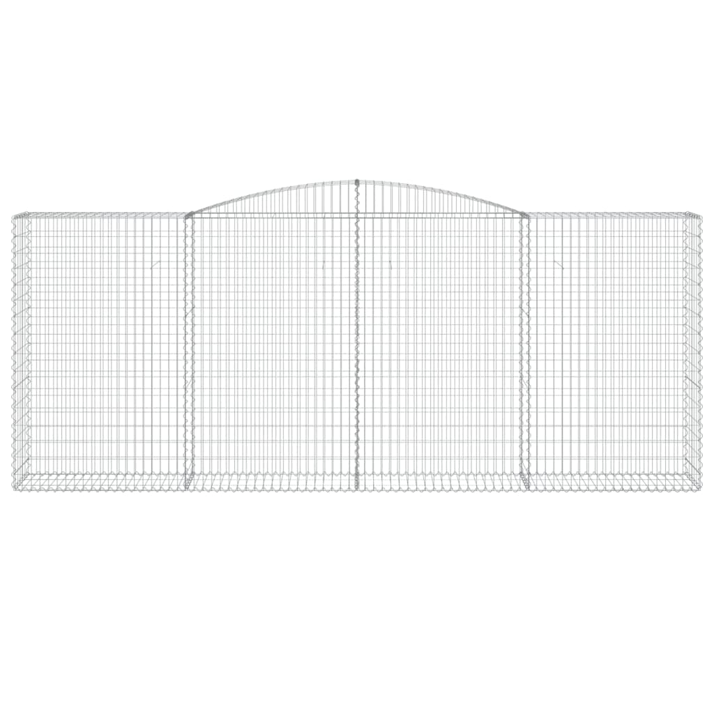Gabionkurver buede 3 stk 400x50x160/180 cm galvanisert jern