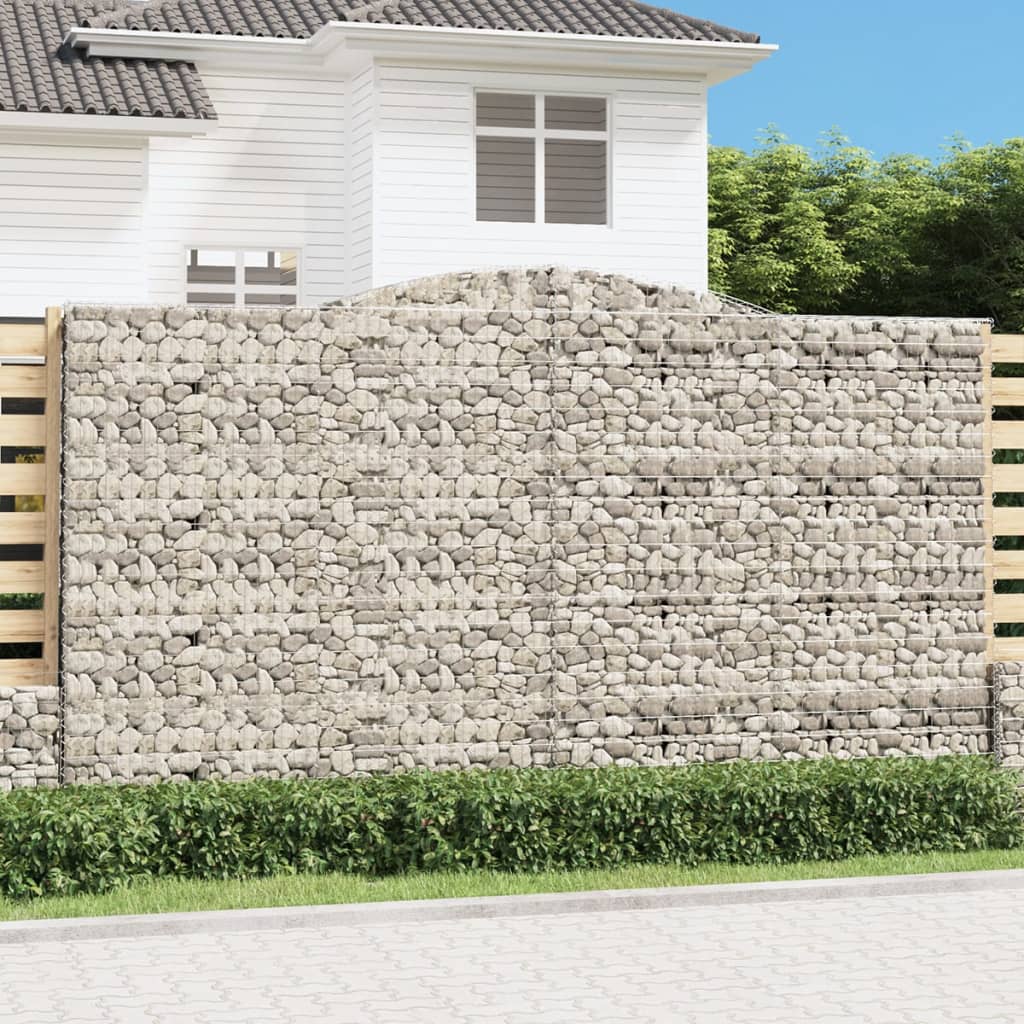 Gabionkurver buede 5 stk 400x50x220/240 cm galvanisert jern