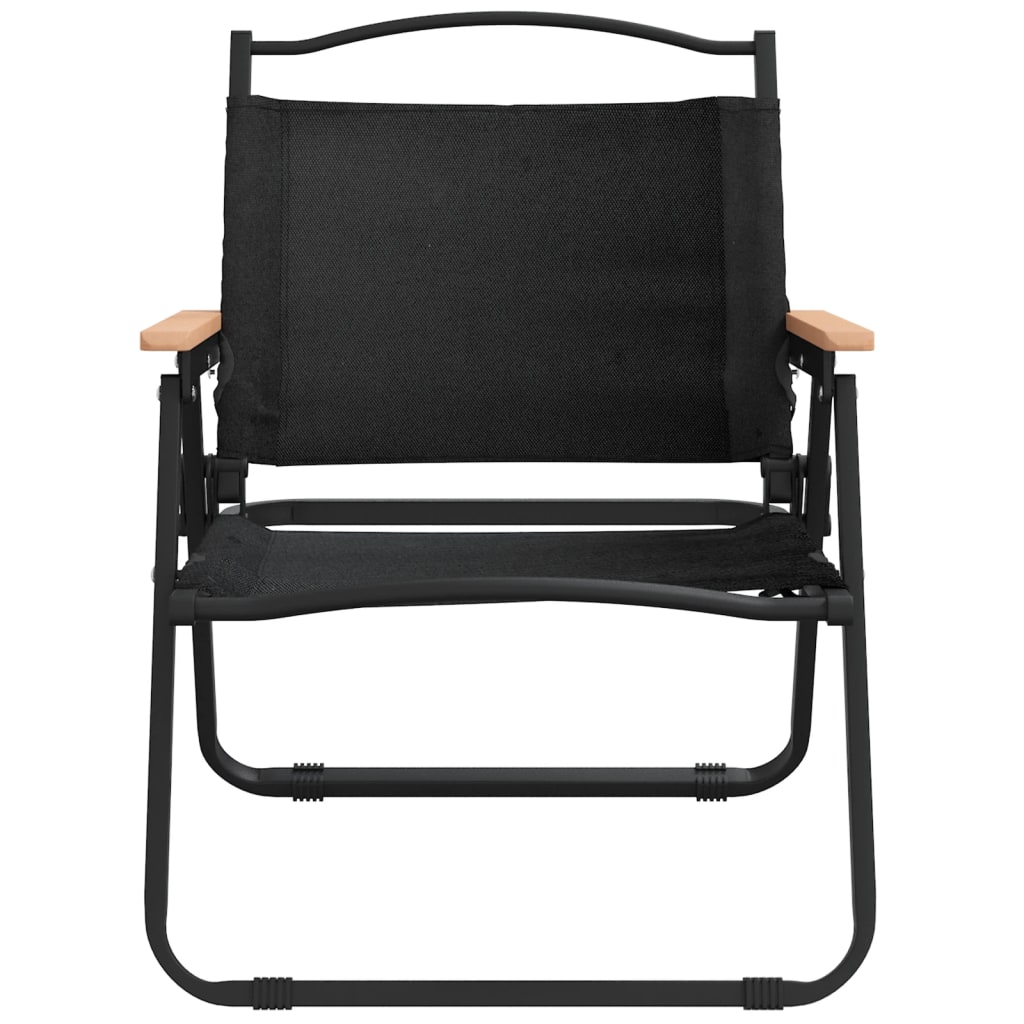 Campingstoler 2 stk svart 54x43x59 cm oxfordstoff