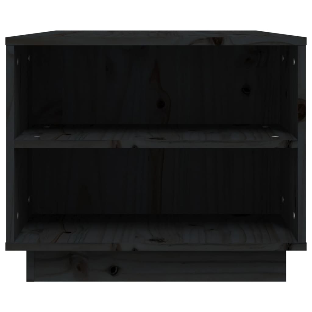 Salongbord svart 90x49x40,5 cm heltre furu