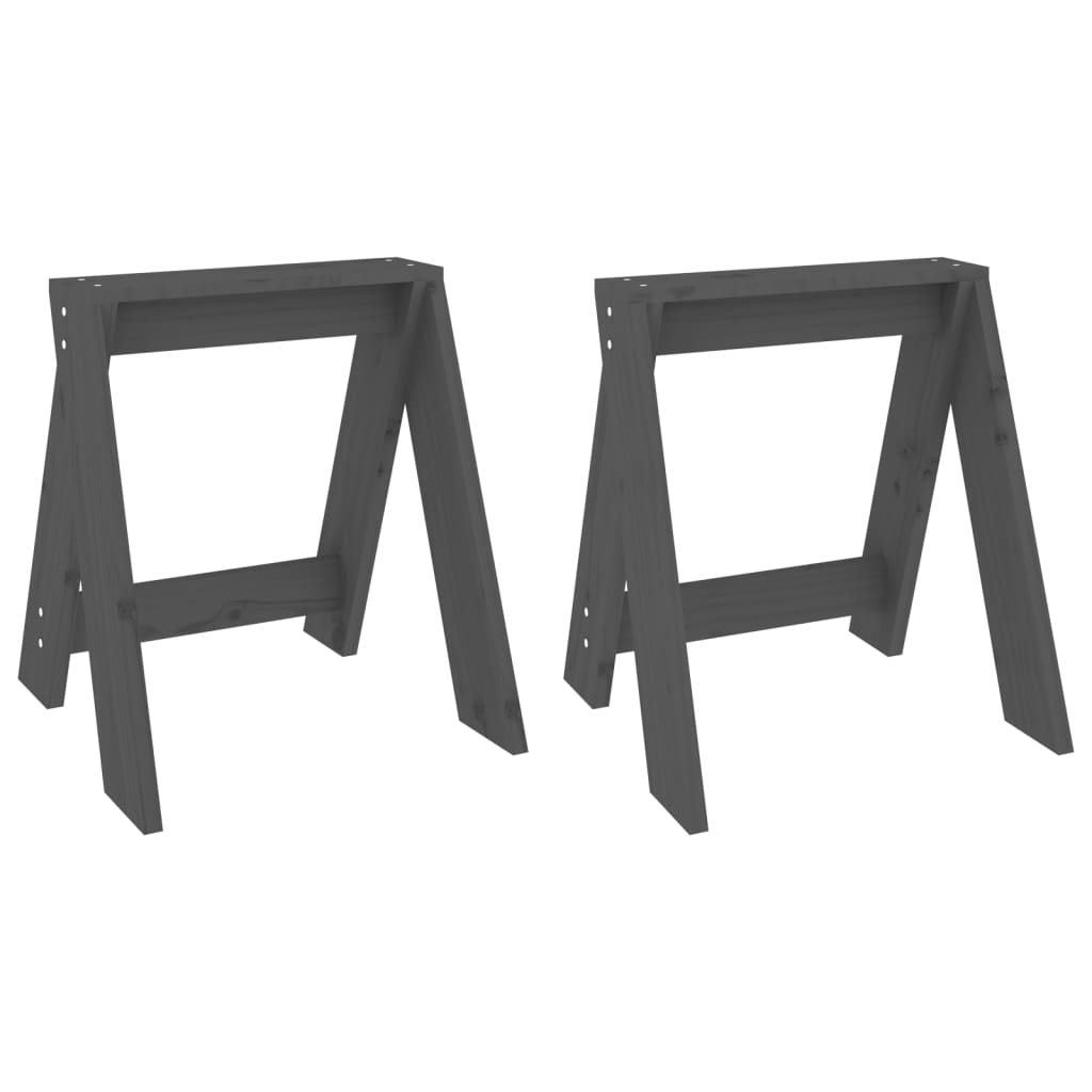 Krakker 2 stk grå 40x40x45 cm heltre furu