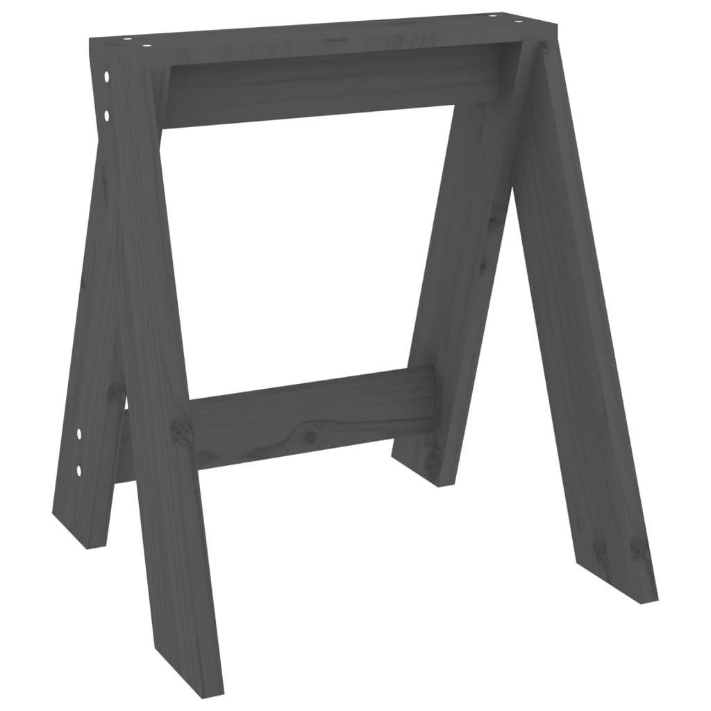 Krakker 2 stk grå 40x40x45 cm heltre furu