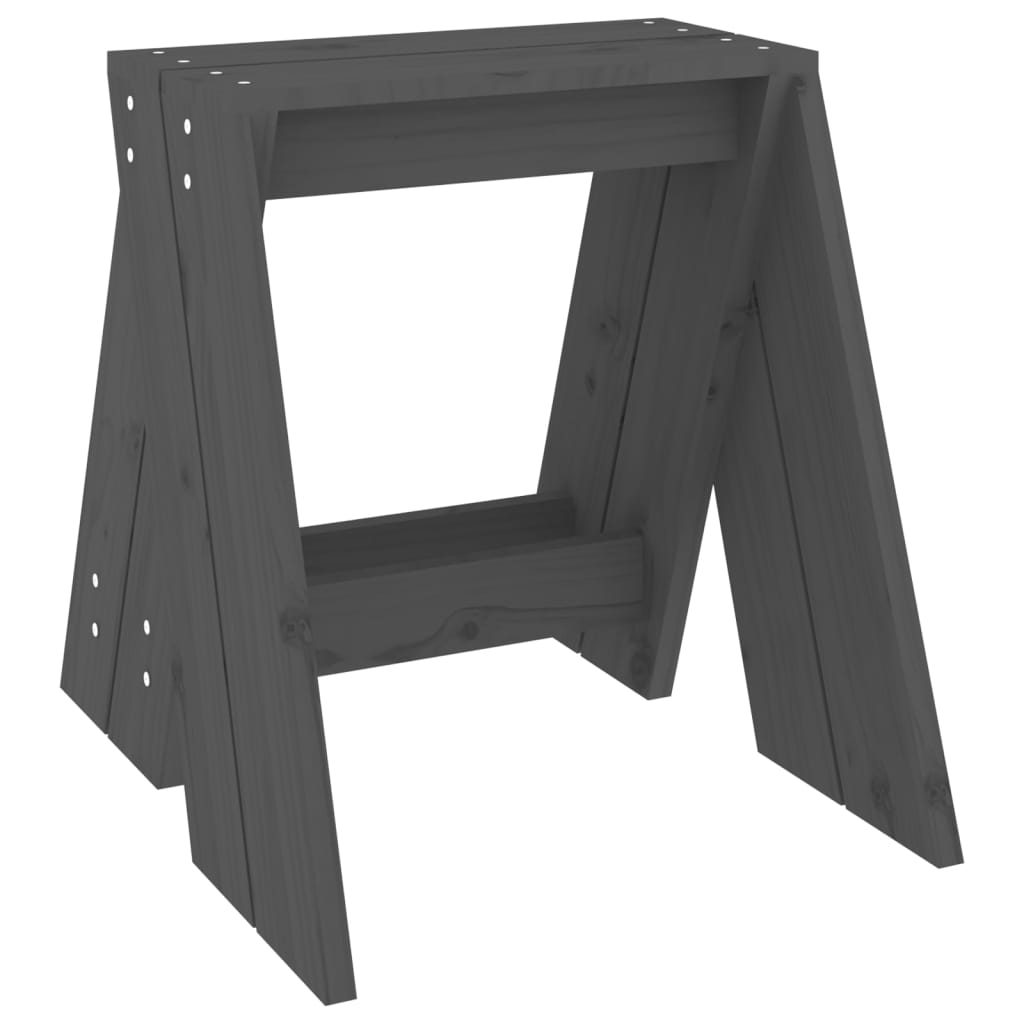 Krakker 2 stk grå 40x40x45 cm heltre furu