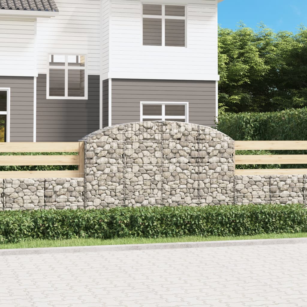 Gabionkurv buet 200x50x120/140 cm galvanisert jern