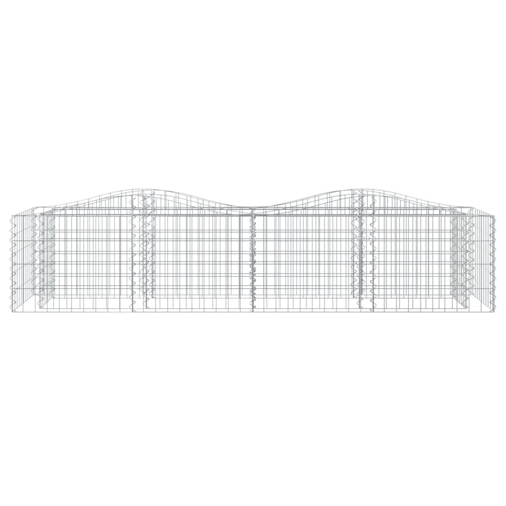 Buet gabion høybed 200x50x50 cm galvanisert jern
