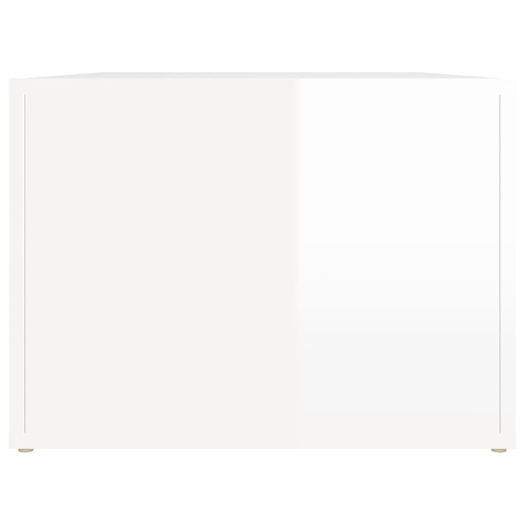 Salongbord høyglans hvit 80x50x36 cm konstruert tre