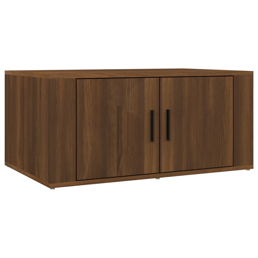 Salongbord brun eik 80x50x36 cm konstruert tre