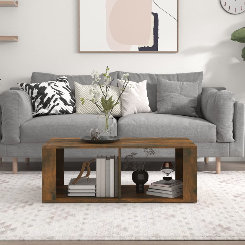 Salongbord røkt eik 100x50x36 cm konstruert tre