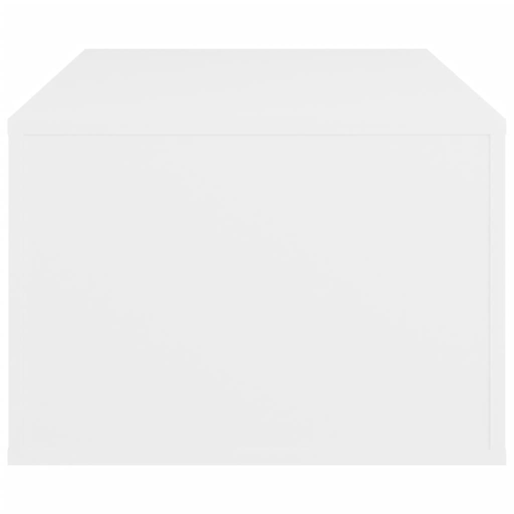 Salongbord hvit 100x50,5x35 cm konstruert tre