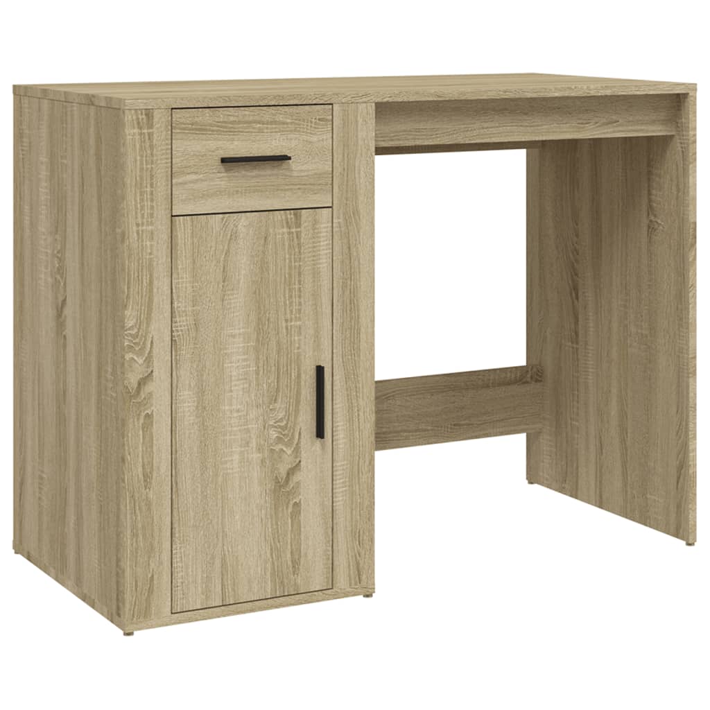 Skrivebord sonoma eik 100x49x75 cm konstruert tre