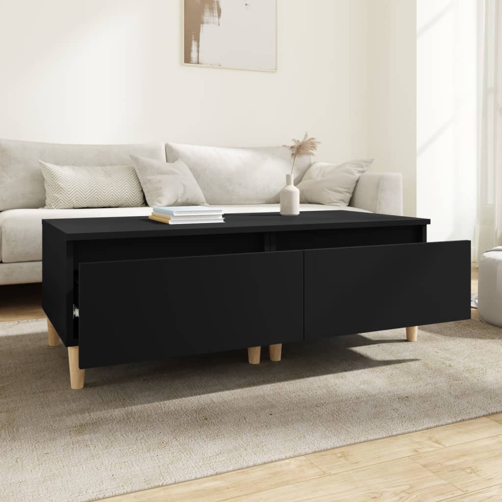 Sidebord 2 stk svart 50x46x35 cm konstruert tre