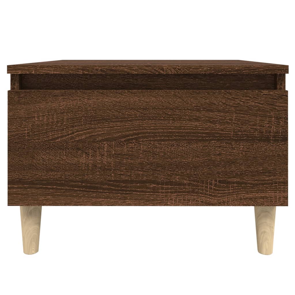 Sidebord brun eik 50x46x35 cm konstruert tre
