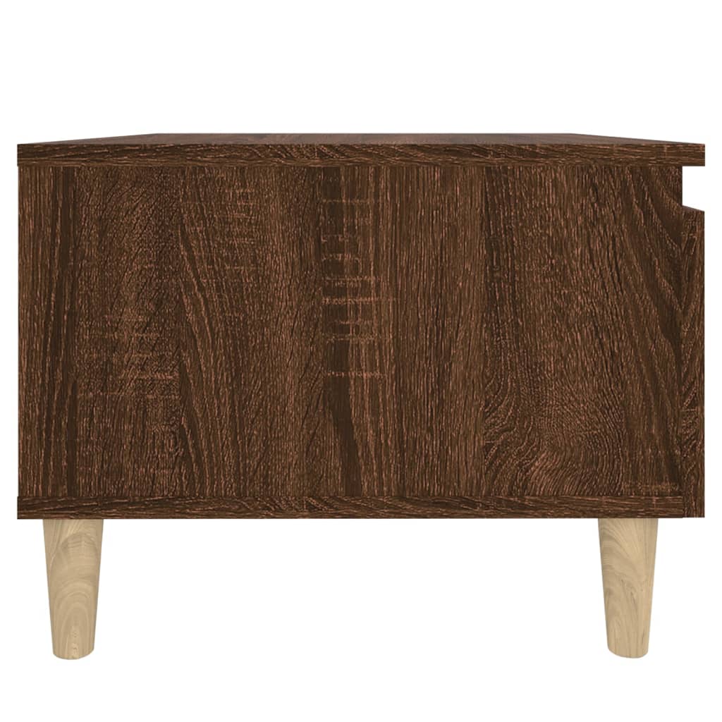 Sidebord brun eik 50x46x35 cm konstruert tre