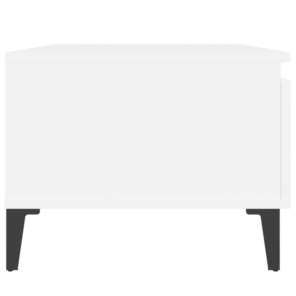 Sidebord 2 stk hvit 50x46x35 cm konstruert tre