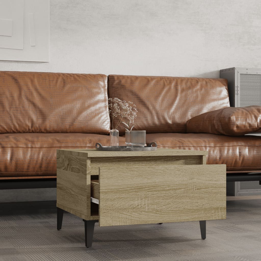 Sidebord sonoma eik 50x46x35 cm konstruert tre