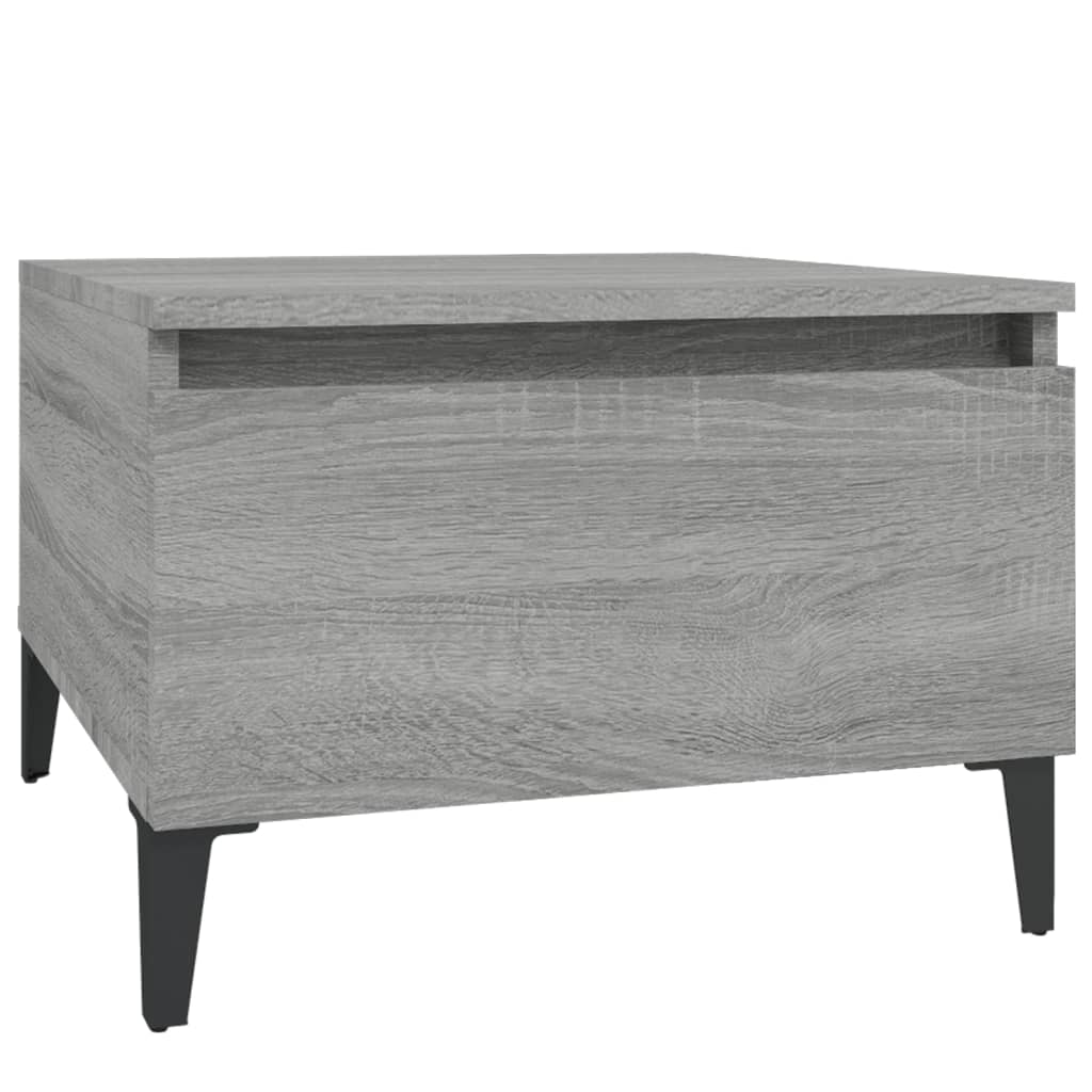Sidebord 2 stk grå sonoma 50x46x35 cm konstruert tre