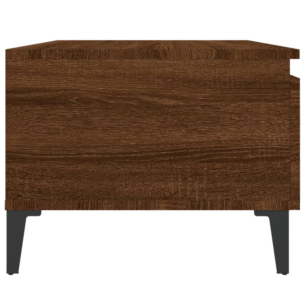 Sidebord 2 stk brun eik 50x46x35 cm konstruert tre