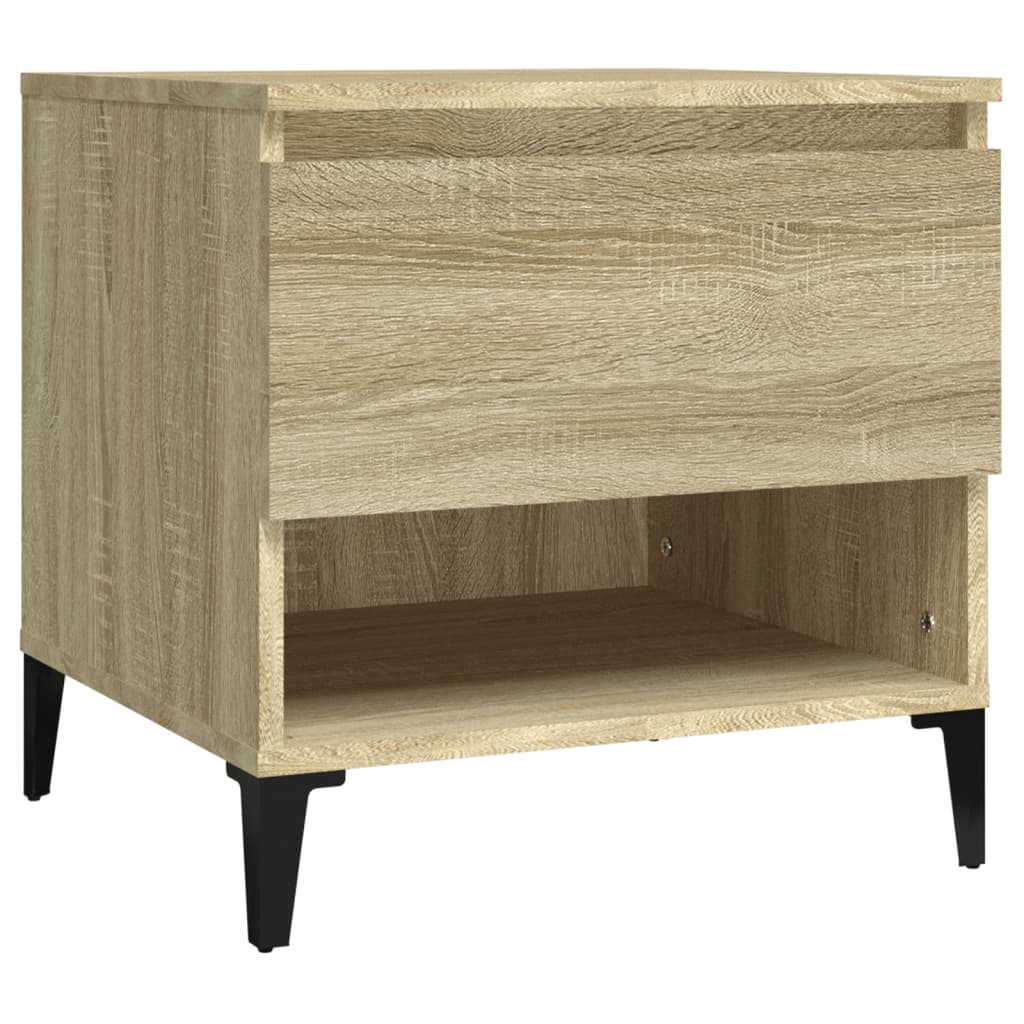 Sidebord 2 stk sonoma eik 50x46x50 cm konstruert tre