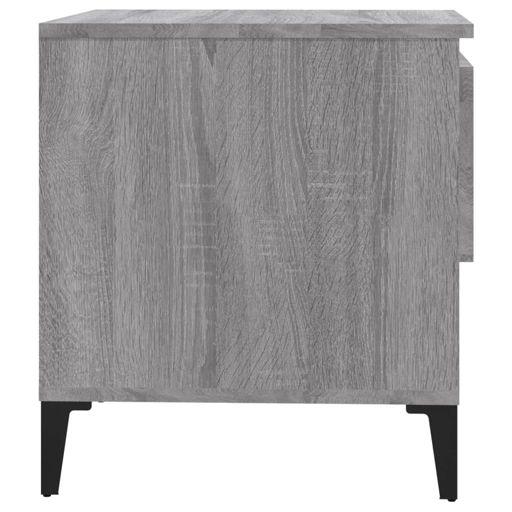 Sidebord 2 stk grå sonoma 50x46x50 cm konstruert tre